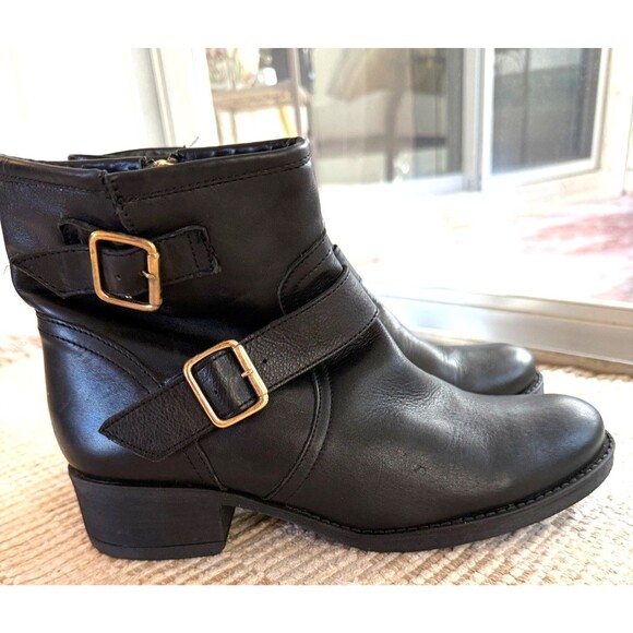 Steve Madden Shoes - Boots Women's Steve Madden Ankle Boots Leather upper Black / Gold Size 8.5